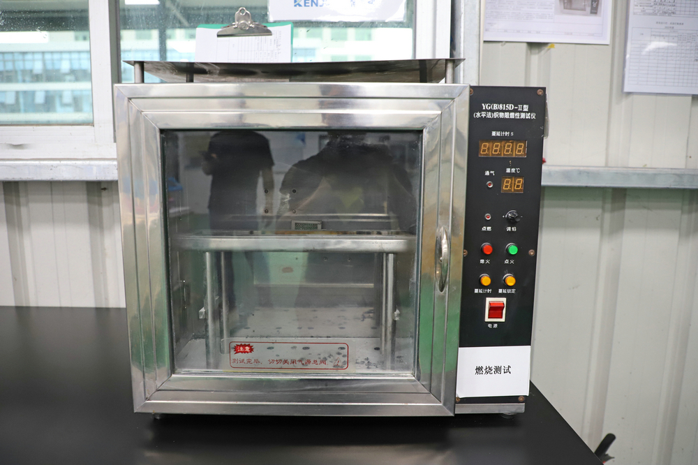 Fabric flame retardant tester