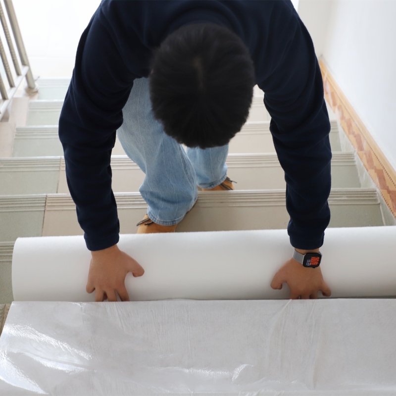 Rohs Certified White Painter Cover Felt Backed Protector Painter White Sticky Fe