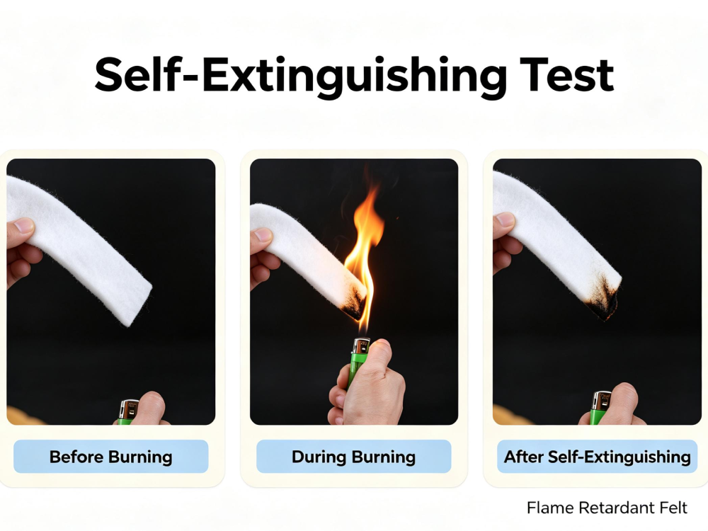 What Is the Difference Between 1–5 Second and 7–15 Second Self-Extinguishing? How to Choose Fire Resistant Felt