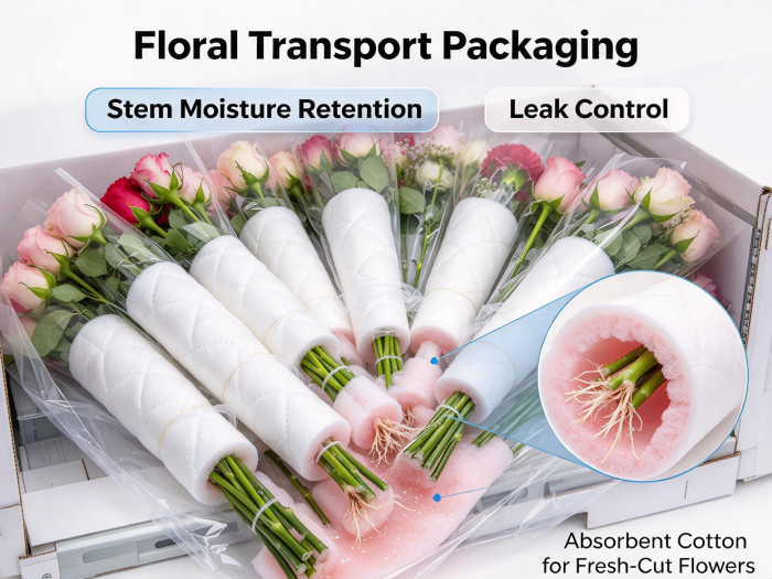How Can Buyers Choose Absorbent Felt for Flower Transportation? Balancing Stem Hydration and Leakage Control